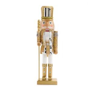 Gold Glitter Disco Hat Soldier Nutcracker 14” North Pole Christmas Home Decor
